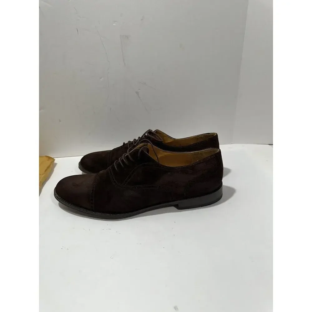 Mezlan Ravenna Brown Suede Oxford Dress Shoes US‎ 10 M Made In Spain Luxurious